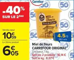 Carrefour Market Miel de fleurs carrefour original offre
