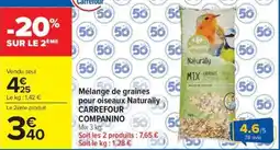 Carrefour Market Mélange de graines pour oiseaux naturally carrefour companino offre