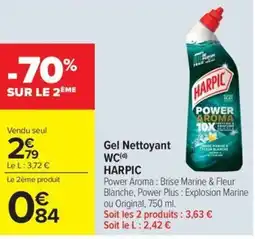 Carrefour Market Gel nettoyant wc harpic offre