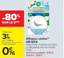 Carrefour Market Diffuseur continu AIR WICK offre