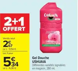 Carrefour Market Gel douche ushuaia offre