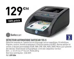 Hyperburo Safescan - détecteur automatique 155-s offre