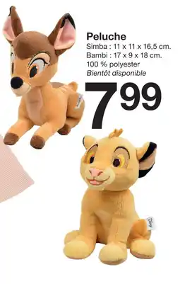 Zeeman Peluche simba offre