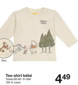 Zeeman Winnie the pooh tee-shirt bébé offre