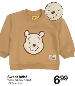 Zeeman Winnie the pooh sweat bébé offre