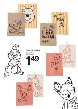 Zeeman Winnie the pooh gant de toilette offre