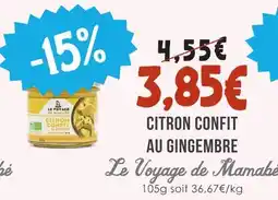 Naturalia Le voyage de mamabé citron confit au gingembre offre
