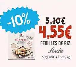 Naturalia Feuilles de riz offre