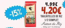 Naturalia Autour du riz tagliatelles de riz 1/2 complet offre