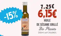 Naturalia Bio planète huile de sésame grillé offre