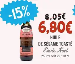 Naturalia Emilz noel huile de sésame toasté offre