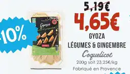 Naturalia Coquelicot gyoza légumes & gingembre offre