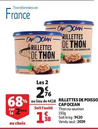 Auchan Rillettes De Poisson Cap Ocean offre