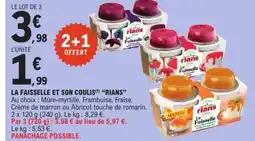 E.Leclerc RIANS La faisselle et son coulis offre
