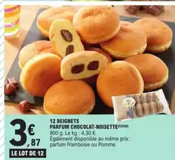 E.Leclerc 12 beignets parfum chocolat-noisette offre
