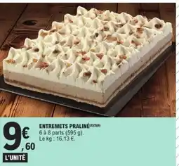 E.Leclerc Entremets praliné offre