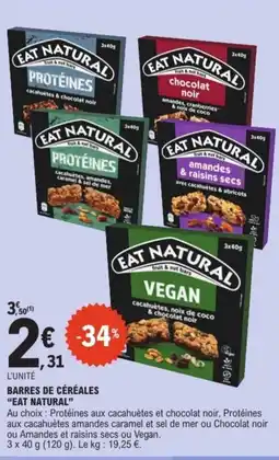 E.Leclerc EAT NATURAL Barres de céréales offre