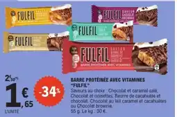 E.Leclerc FULFIL Barre protéinée avec vitamines offre