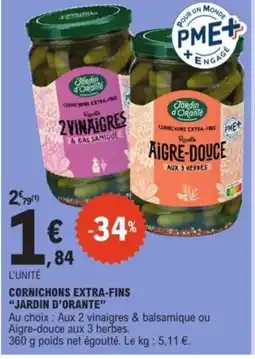 E.Leclerc JARDIN D'ORANTE Cornichons extra-fins offre