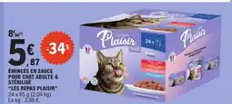 E.Leclerc LES REPAS PLAISIR Émincés en sauce pour chat adulte & stérilisé offre