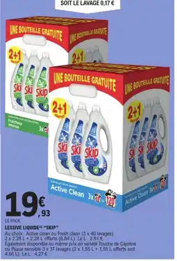 E.Leclerc SKIP Lessive liquide offre