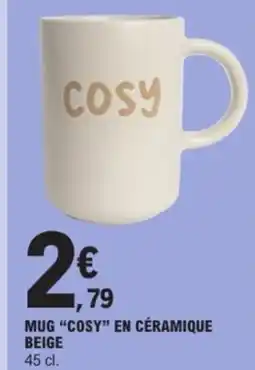 E.Leclerc Mug cosyen céramique beige offre