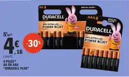 E.Leclerc DURACELL PLUS 8 piles aa ou aaa offre