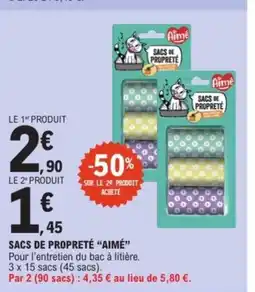 E.Leclerc AIMÉ Sacs de propreté offre