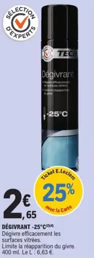 E.Leclerc Dégivrant -25°c offre