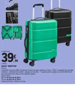 E.Leclerc BENETTON Valise offre