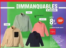 E.Leclerc Cardigan polaire adulte offre