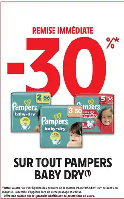 Intermarché Sur tout pampers baby dry offre