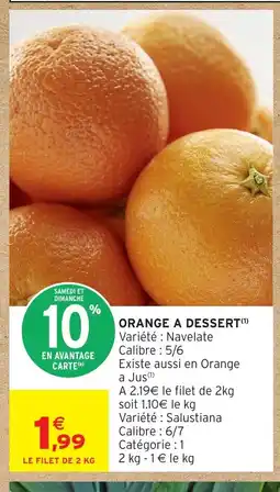 Intermarché Orange a dessert offre