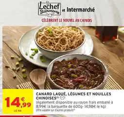 Intermarché Canard laqué, légumes et nouilles chinoises offre