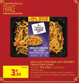 Intermarché TRADITIONS D'ASIE Nouilles chinoises aux légumes offre