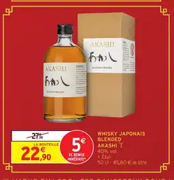 Intermarché AKASHI Whisky japonais blended offre