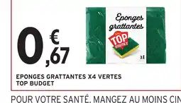 Intermarché TOP BUDGET Eponges grattantes x4 vertes offre