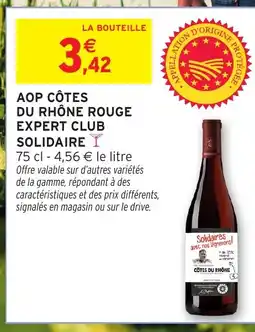 Intermarché Aop côtes du rhône rouge expert club solidaire offre
