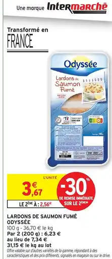 Intermarché ODYSSÉE Lardons de saumon fumé offre
