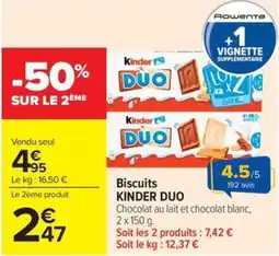 Carrefour Market Biscuits kinder duo offre