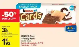Carrefour Market Kinder cards family pack offre