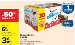 Carrefour Market Biscuits délice kinder offre