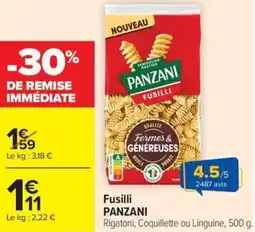 Carrefour Market Fusilli panzani offre