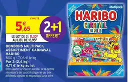 Intermarché HARIBO Bonbons multipack assortiment carnaval offre