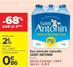 Carrefour Market Eau minérale naturelle saint antonin offre
