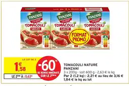 Intermarché PANZANI Tomacouli nature offre