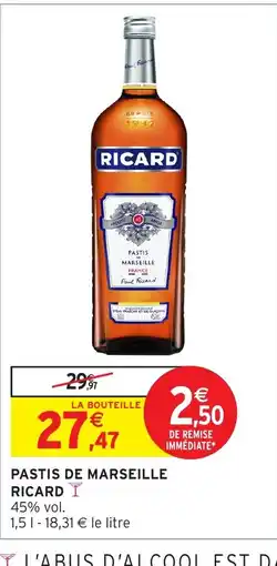 Intermarché RICARD Pastis de marseille offre