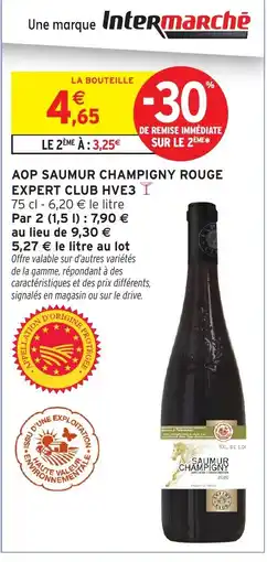 Intermarché Aop saumur champigny rouge expert club hve3 offre