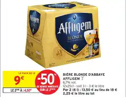 Intermarché AFFLIGEM Bière blonde d'abbaye offre