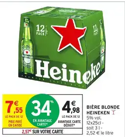 Intermarché HEINEKEN Bière blonde offre